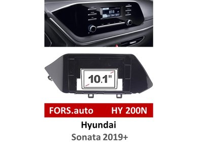 Переходная рамка FORS.auto HY 200N для Hyundai Sonata (10.1 inch, LHD, UV black) 2019+ 11880 фото