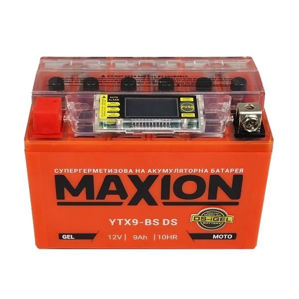 Мото акумулятор MAXION 12V 8A L+ (левый) YTX 9-BS DS (DS-iGEL) 564958889210 фото