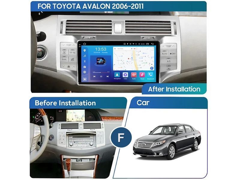 Штатна магнітола FORS.auto FS 4 MAX для Toyota Avalon (4+32Gb, 9&quot\;) 2006-2011 FS-5051 фото