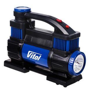 Компресор "ViTOL" К-70 150psi/25Amp /90л/2 циліндра /шланг 1,0+5,0м/клеми 71804 фото