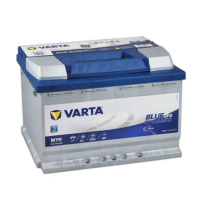 Автомобільний акумулятор VARTA Blue Dynamic EFB 70Ah 760A R+ (правий +) N70 564958891422 фото