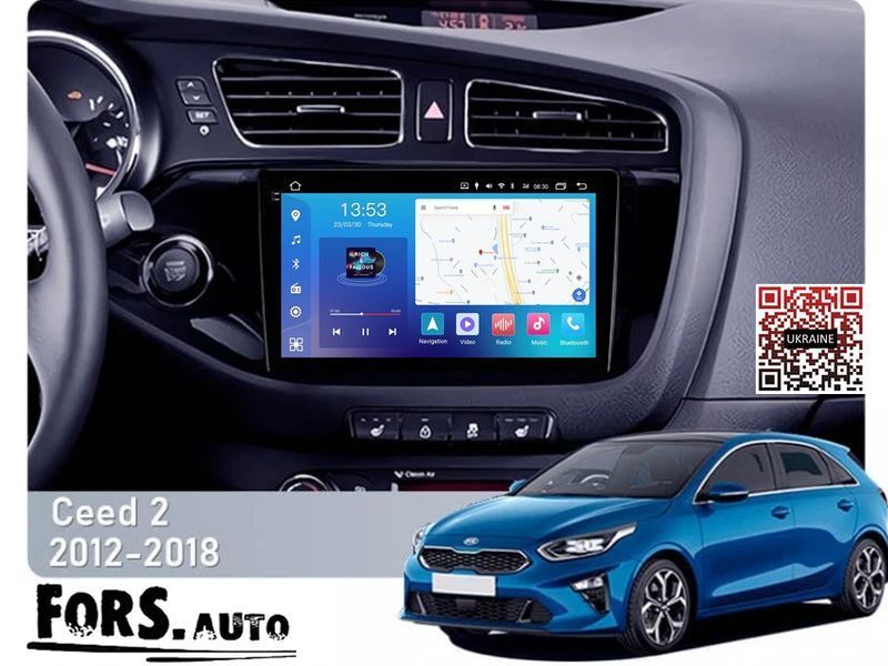 Штатна магнітола FORS.auto FS 4 MAX для Kia Ceed 2 JD (4+32Gb, 9&quot\;) 2012-2018 FS-5117 фото
