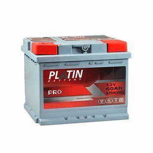 Автомобильный аккумулятор PLATIN Pro 60Ah 570A L+ (левый +) MF 564958890470 фото