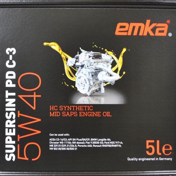 Моторна олива Emka Supersint PD C-3 5W40 5л 1022365 фото