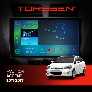 Штатна магнітола Torssen 2K Hyundai Accent 2011-2017 FL9 4+64Gb 4G Carplay DSP 202305669 фото