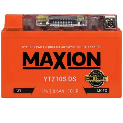 Мото акумулятор MAXION 12V, 8.6A L+ (левый +) YTZ 10S DS (DS-iGEL) 564958889116 фото