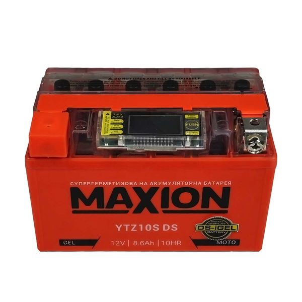 Мото акумулятор MAXION 12V, 8.6A L+ (лівий +) YTZ 10S DS (DS-iGEL) 564958889116 фото