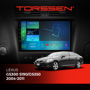 Штатна магнітола Torssen Lexus GS300 S190/GS350 04-11 FL9 4+64Gb 4G Carplay DSP 202306379 фото