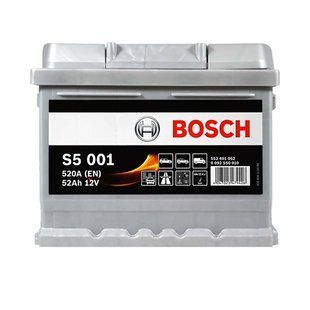 Автомобільний акумулятор BOSCH 52Ah 520A R+ (правий +) S50 010 566615479242 фото