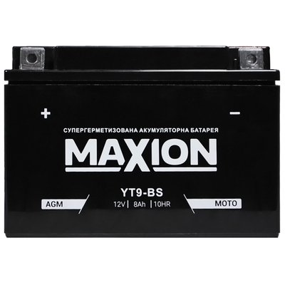 Мото акумулятор MAXION 12V, 9A L+ (левый +) YT 9-BS 564958894790 фото