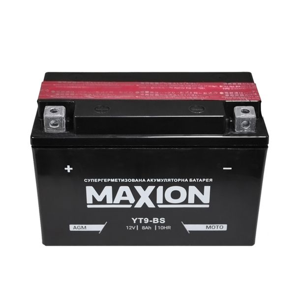 Мото акумулятор MAXION 12V, 9A L+ (лівий +) YT 9-BS 564958894790 фото
