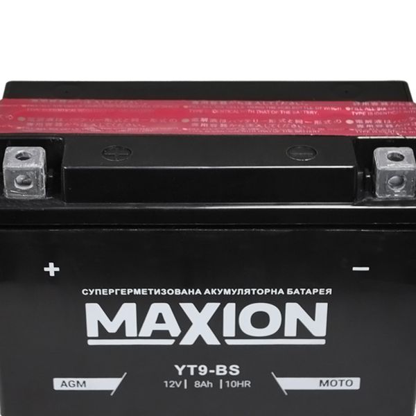 Мото акумулятор MAXION 12V, 9A L+ (лівий +) YT 9-BS 564958894790 фото