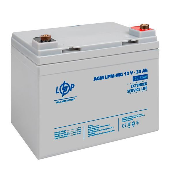 Аккумулятор мультигелевый LPM-MG 12V - 33 Ah + (до TESLA) 30031 фото