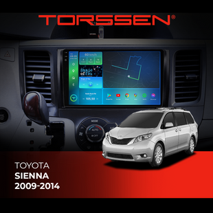 Штатна магнітола Torssen 2K DTS Toyota Sienna 09-14 F9432 4G Carplay DSP 202308586 фото