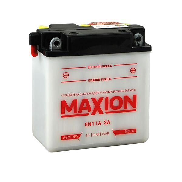 Мото акумулятор MAXION 6V 11A R+ (правий +) 6N 11A-3A 564958889149 фото