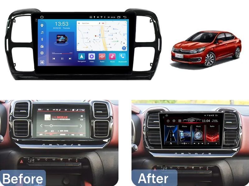 Штатна магнітола FORS.auto FS 4 MAX Qled для Citroen C5 Aircross (4+32Gb, 9&quot\;) 2017-2021 FS-8223 фото
