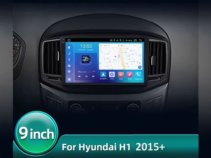 Штатна магнітола FORS.auto FS 4 MAX Qled для Hyundai Starex/H1 (4+32Gb, 9&quot\;) 2015+ FS-8323 фото