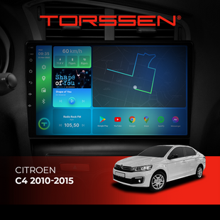 Штатна магнітола Torssen Citroen C4 10-15 F108256 4G Carplay DSP 202307362 фото