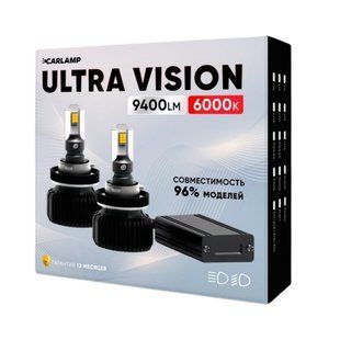 Автомобільні LED лампи H4 CarLamp Ultra Vision Led автолампи 9400 Lm 6000 K (UVH4) 115207 фото