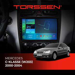 Штатная магнитола Torssen Mercedes C-klasse (W203) 2000-2004 F96128 4G Carplay DSP 21212289 фото
