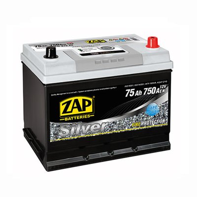 Автомобільний акумулятор ZAP Silver Calcium Asia 75Аh 750А R+ (правий +) 575 A0 564958888294 фото