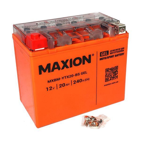 Мото акумулятор MAXION (HUAWEI) 24MXBM-YTX20-BS GEL (12V, 20Ah, 240A, +/-) 10011084 фото