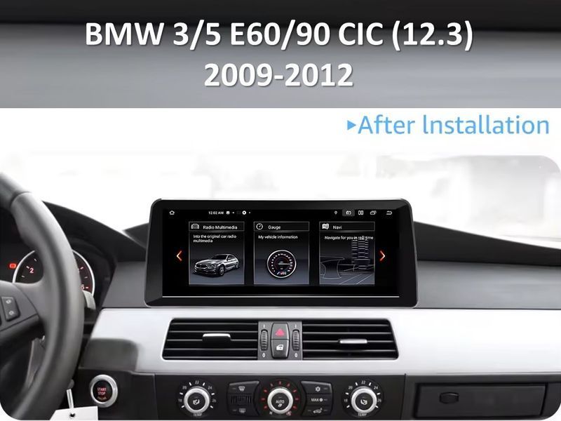 Штатна магнітола FORS.auto для BMW 3/5 E60/90 CIC (4+32Gb, 12.3&quot\;) 2009-2012 4099-FB фото
