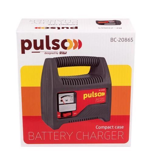 Зарядний пристрій PULSO BC-20865 12V/6A/20-80AHR/стрілковий індикатор 72135 фото