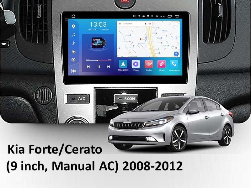 Штатна магнітола FORS.auto FS 2 PRO для Kia Forte/Cerato (2+32Gb, 9&quot\;, Auto AC) 2008-2012 FS-2217 фото