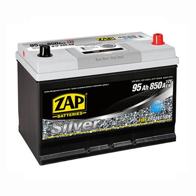 Автомобільний акумулятор ZAP Silver Calcium Asia 95Аh 850А R+ (правий +) 595 A0 564958888292 фото