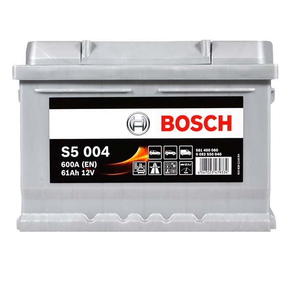 Автомобільний акумулятор BOSCH 61Ah 600A R+ (правий +) S50 040 566615479245 фото