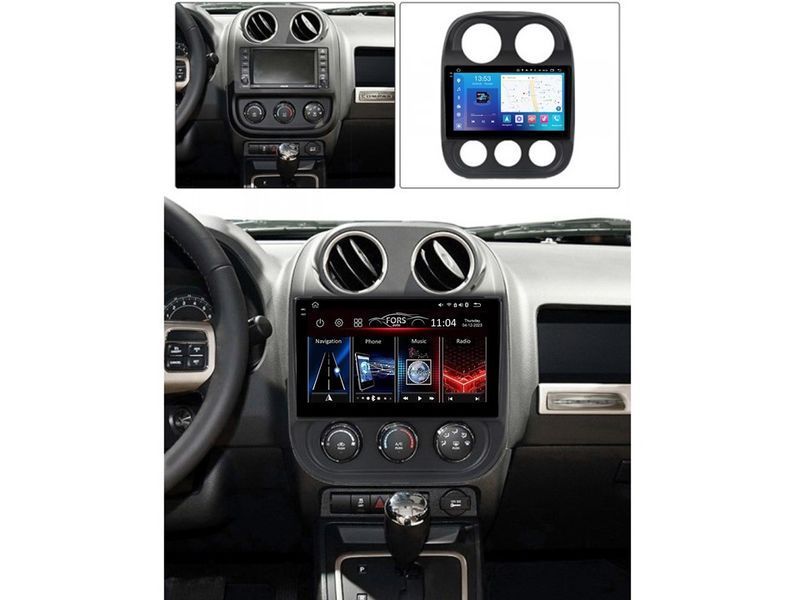 Штатна магнітола FORS.auto FS 4 MAX QLed для Jeep Compass (4+32Gb, 10&quot\;) 2010-2016 FS-8074 фото