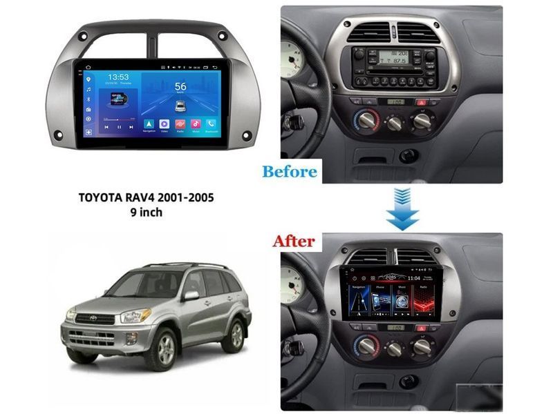 Штатна магнітола FORS.auto FS 2 ULTRA для Toyota RAV4 (2+32Gb, 9&quot\;) 2001-2005 FS-1904 фото