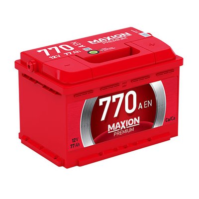 Автомобільний акумулятор MAXION Premium 77Аh 770A R+ (правий +) 564958887173 фото