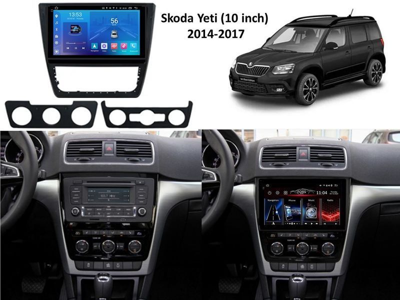 Штатна магнітола FORS.auto FS 2 ULTRA для Skoda Yeti (2+32Gb, 10&quot\;) 2014-2017 FS-1540 фото