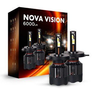 Автомобільні LED лампи H4 Carlamp Nova Vision Led автолампи 6500 K 6000 Lm (NoVH4) 115210 фото