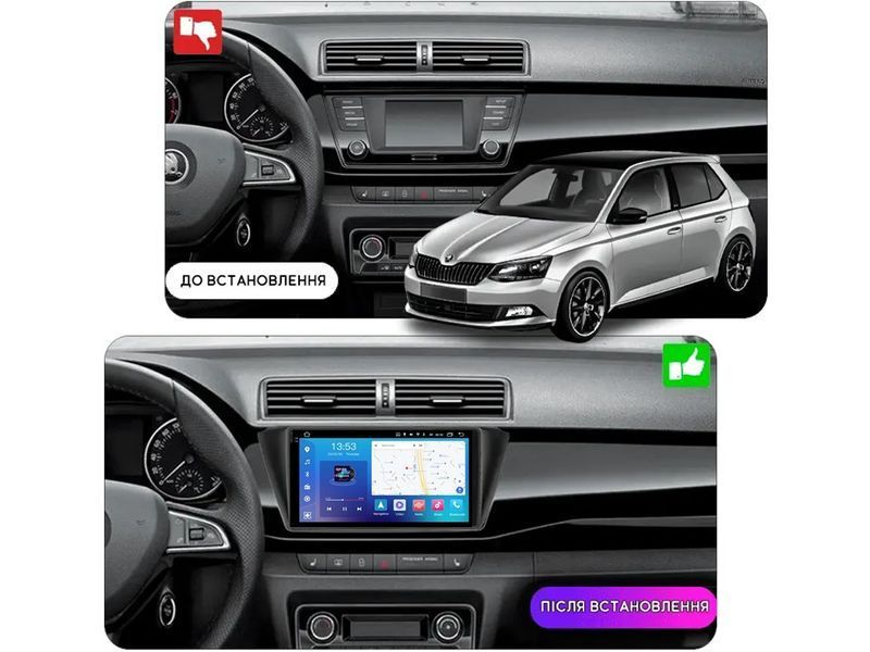 Штатна магнітола FORS.auto FS 2 PRO для Skoda Fabia (2+32Gb, 9&quot\;) 2014-2020 FS-2268 фото