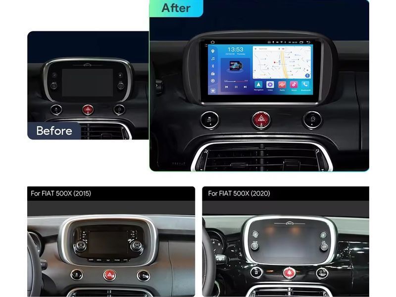 Штатна магнітола FORS.auto FS 4 MAX Qled для Fiat 500X (4+32Gb, 9&quot\;) 2014-2019 FS-8121 фото