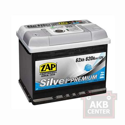 Автомобільний акумулятор ZAP Silver Premium 62Ah 620A L+ (лівий +) 562 36 564958888254 фото
