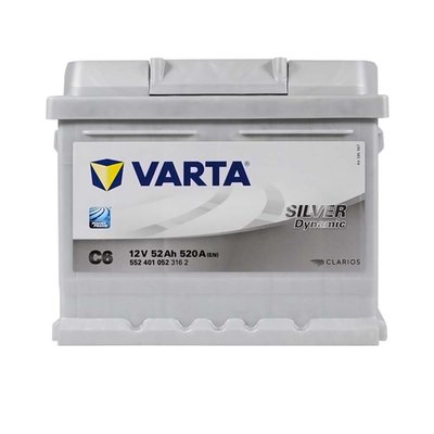 Автомобільний акумулятор VARTA Silver Dynamic 52Ah 520А R+ (правий +) C6 564958891396 фото