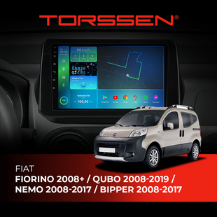 Штатна магнітола Torssen Fiat Fiorino 08+/Qubo 08-19/Nemo 08-17/Bipper 08-17 FL10 4+64Gb 4G Carplay DSP 202306157 фото