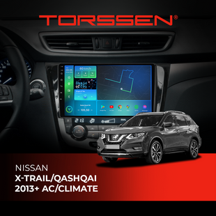 Штатна магнітола Torssen Nissan Xtrail/Qashqai 2013+ AC/Climate F10432 4G Carplay DSP 202304003 фото