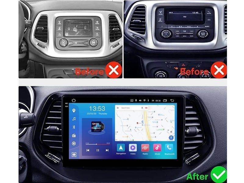 Штатна магнітола FORS.auto FS 4 MAX QLed для Jeep Compass (4+32Gb, 10&quot\;) 2017+ FS-8077 фото