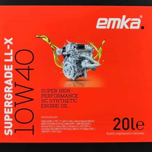Моторна олива EMKA Supergrade LL-X 10W-40 20L 1022376 фото