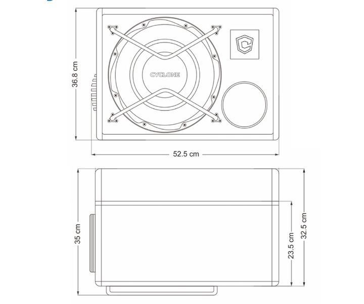 Активний автомобільний сабвуфер CYCLONE SBN-300 12" 1000W з підсилювачем та комплектом для підключення(3005097) 3005097 фото
