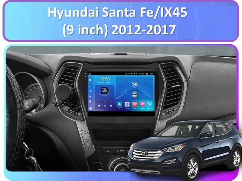 Штатна магнітола FORS.auto FS 2 ULTRA для Hyundai Santa Fe/IX45 (2+32Gb, 9&quot\;) 2012-2017 FS-1591 фото