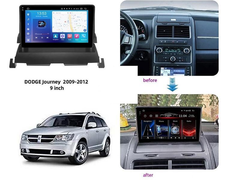 Штатна магнітола FORS.auto FS 6 MAX для Dodge Journey (6+128Gb, 9&quot\;) 2009-2012 FS-6317 фото