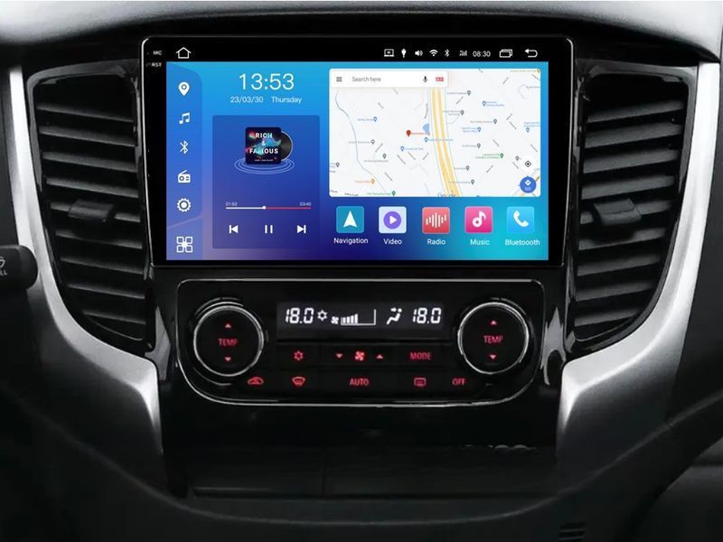 Штатна магнітола FORS.auto FS 4 MAX Qled для Mitsubishi Triton/L200 (4+32Gb, 9&quot\;, Auto AC, UV black) 2015-2019 FS-8381 фото