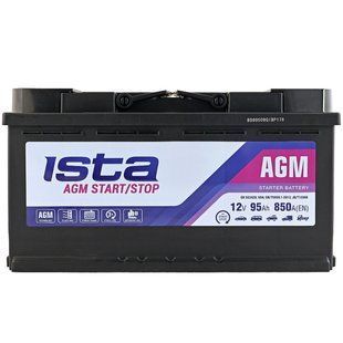 Автомобільний акумулятор ISTA AGM 95Ah 850A R+ (L5) 365514 фото