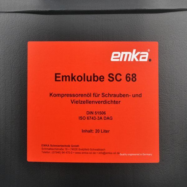 Гидравлическое масло Emka Emkolube SC 68 20л 1022590 фото